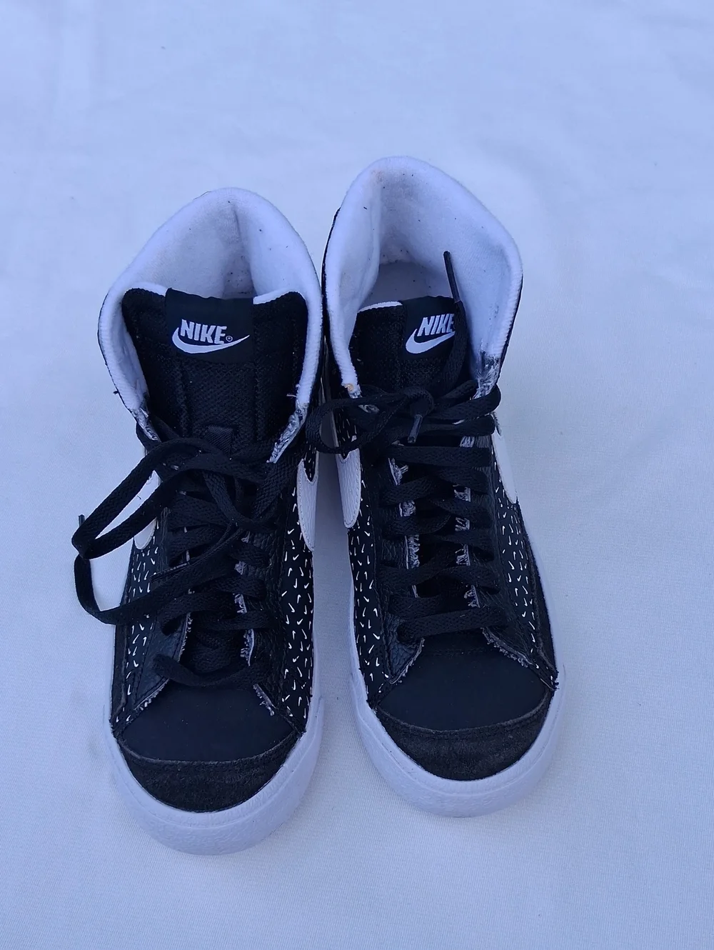 Nike Black and White High-Top Sneakers